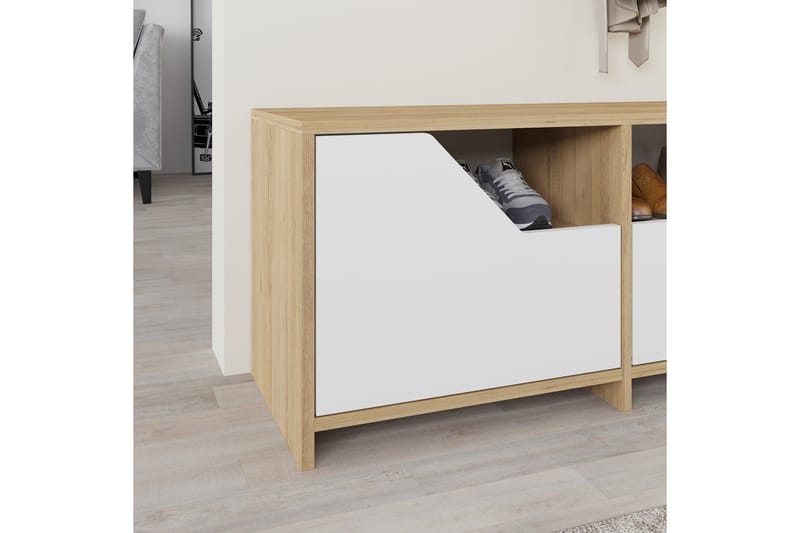 Nexus Skoskap 105 cm - Eik/Hvit - Oppbevaring - Skap - Oppbevaringsskap