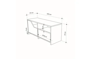 Nexus Skoskap 105 cm - Grå/Hvit - Oppbevaring - Skap - Oppbevaringsskap