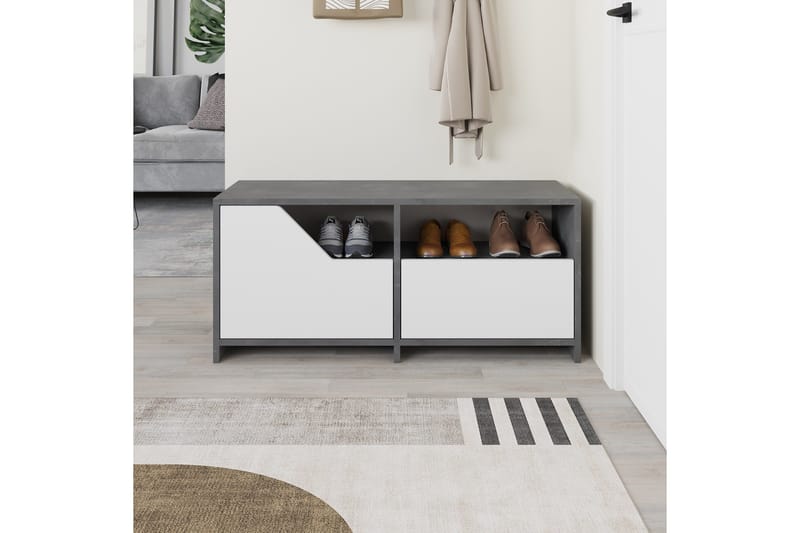 Nexus Skoskap 105 cm - Grå/Hvit - Oppbevaring - Skap - Oppbevaringsskap