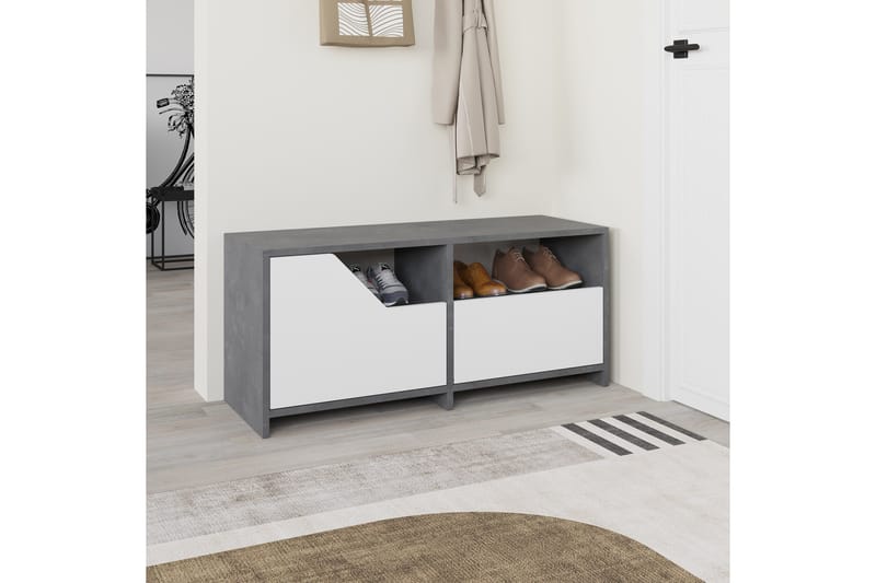 Nexus Skoskap 105 cm - Grå/Hvit - Oppbevaring - Skap - Oppbevaringsskap