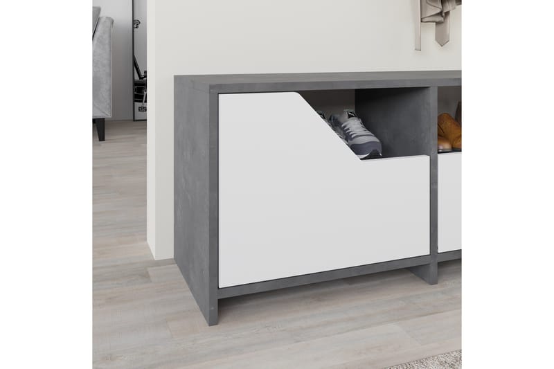 Nexus Skoskap 105 cm - Grå/Hvit - Oppbevaring - Skap - Oppbevaringsskap