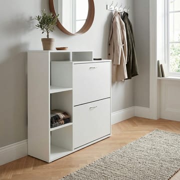 Noraro skoskap 85 cm - hvit og krom - Oppbevaring - Skap - Oppbevaringsskap