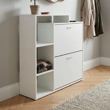 Noraro skoskap 85 cm - hvit og krom - Oppbevaring - Skap - Oppbevaringsskap