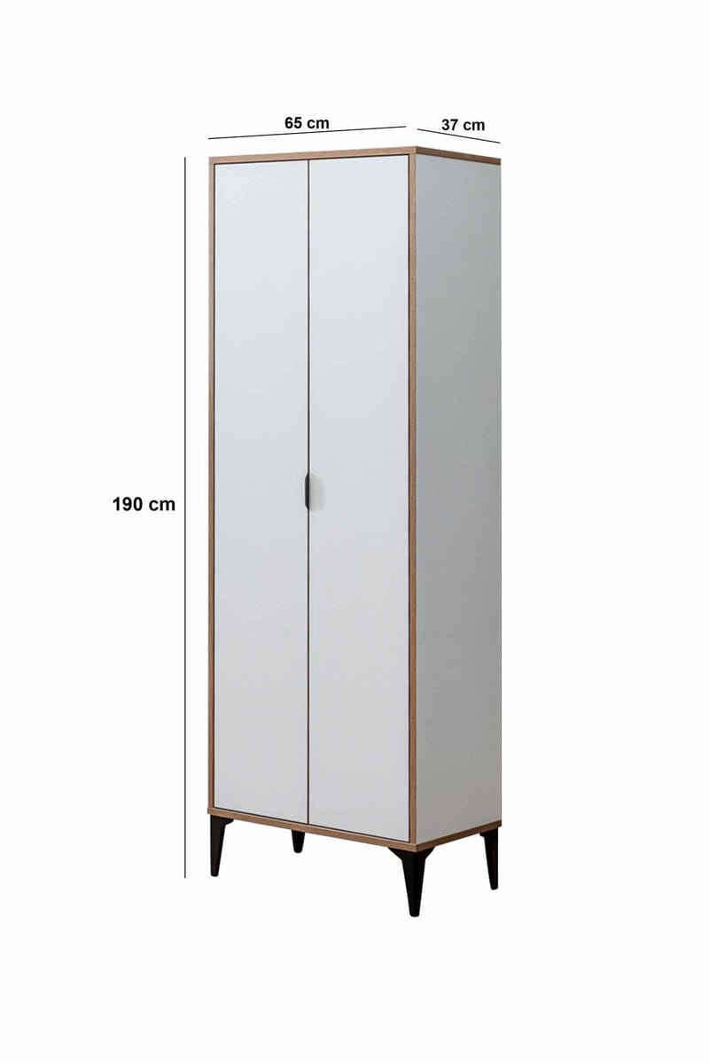 Olyros garderobe 65x190 cm - Hvit - Oppbevaring - Skap - Oppbevaringsskap