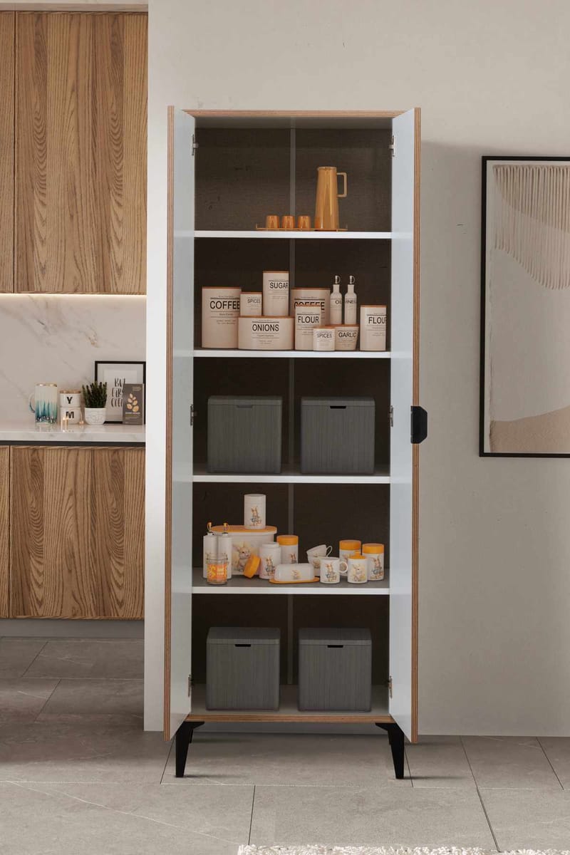 Olyros garderobe 65x190 cm - Hvit - Oppbevaring - Skap - Oppbevaringsskap