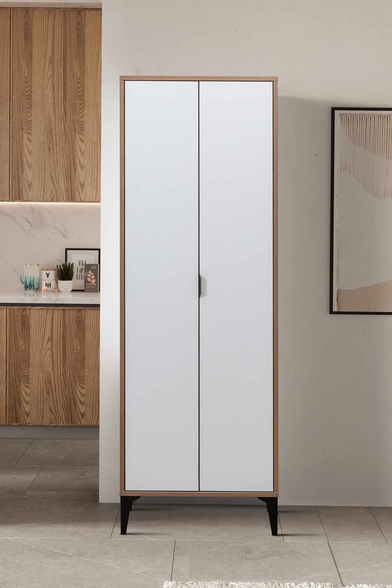 Olyros garderobe 65x190 cm - Hvit - Oppbevaring - Skap - Oppbevaringsskap