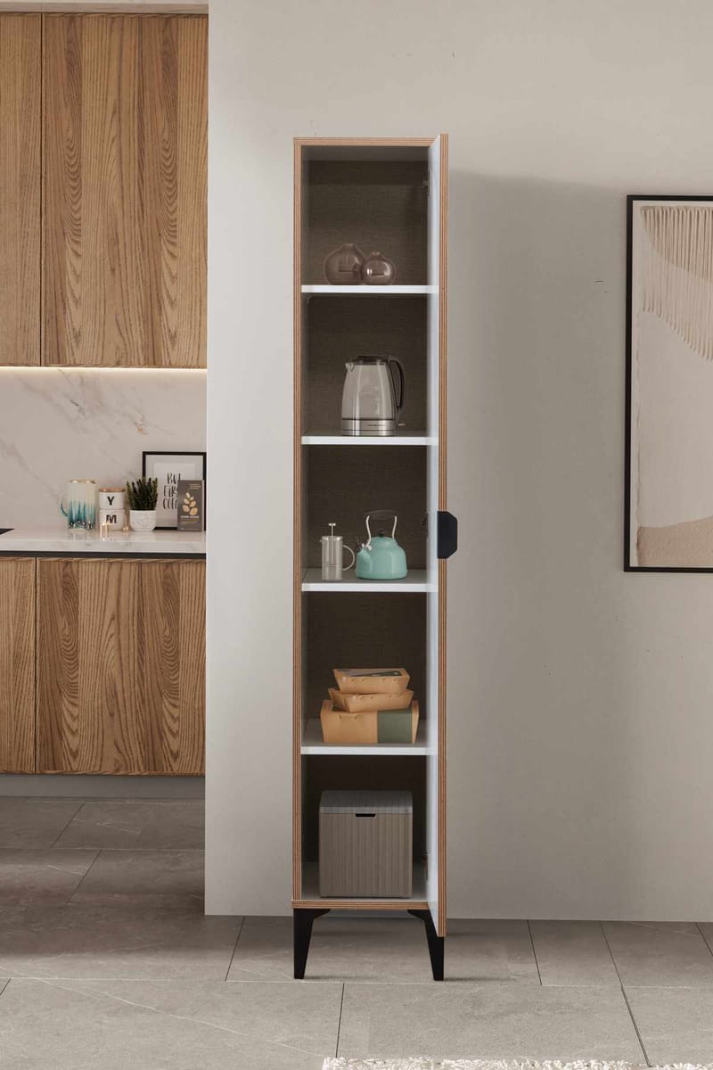Olyros høyskap 35x190 cm - Hvit - Oppbevaring - Skap - Oppbevaringsskap