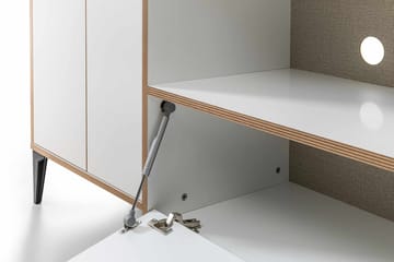 Olyros oppbevaringsmøbel 127x190 cm - Hvit - Oppbevaring - Skap - Oppbevaringsskap