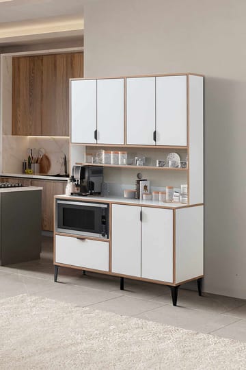 Olyros oppbevaringsmøbel 127x190 cm - Hvit - Oppbevaring - Skap - Oppbevaringsskap