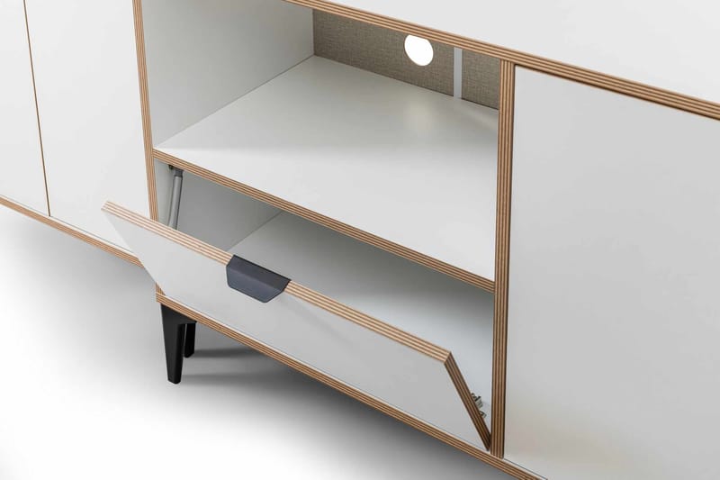 Olyros oppbevaringsmøbel 127x190 cm - Hvit - Oppbevaring - Skap - Oppbevaringsskap