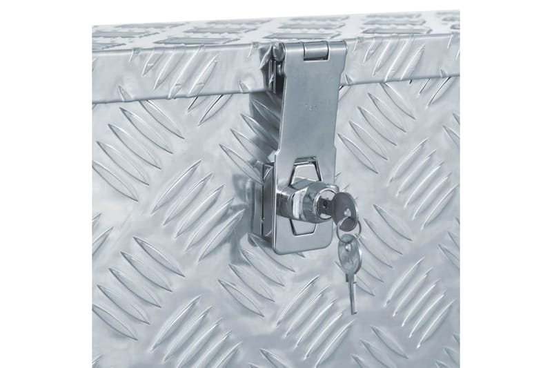 Aluminiumsboks 80,5x22x22 cm sølv - Blå|Grå - Deponeringsskap - Oppbevaringsskap