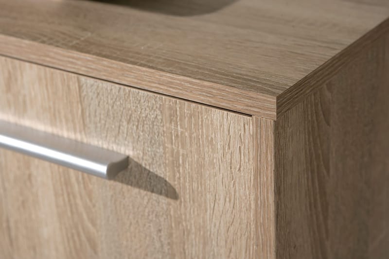 Aragon Skap 77 cm Høy - Hvit/Lys Eik - Oppbevaring - Skap - Oppbevaringsskap