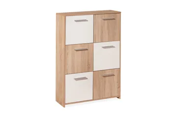 Aragon Skap 77 cm Høy - Hvit/Lys Eik - Oppbevaring - Skap - Oppbevaringsskap