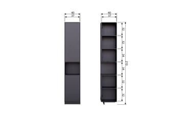 Arteksio Highboard 40x40 cm - Svart - Oppbevaring - Skap - Oppbevaringsskap