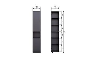 Arteksio Highboard 40x40 cm - Svart - Oppbevaring - Skap - Oppbevaringsskap