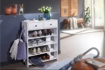 Basnaw Skoskap 60x24 cm - Hvit - Oppbevaring - Skap - Oppbevaringsskap