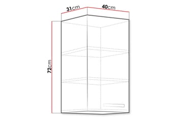 Bianco Veggskap 40x31x71,5 cm - Oppbevaring - Skap - Oppbevaringsskap