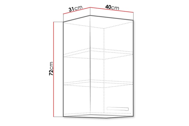 Bianco Veggskap 40x31x71,5 cm - Oppbevaring - Skap - Oppbevaringsskap