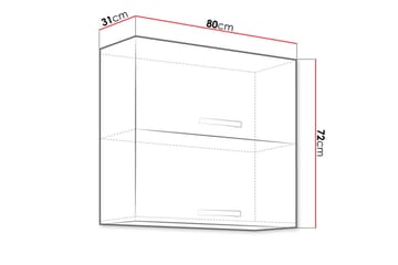 Bianco Veggskap 80x31x71,5 cm - Oppbevaring - Skap - Oppbevaringsskap