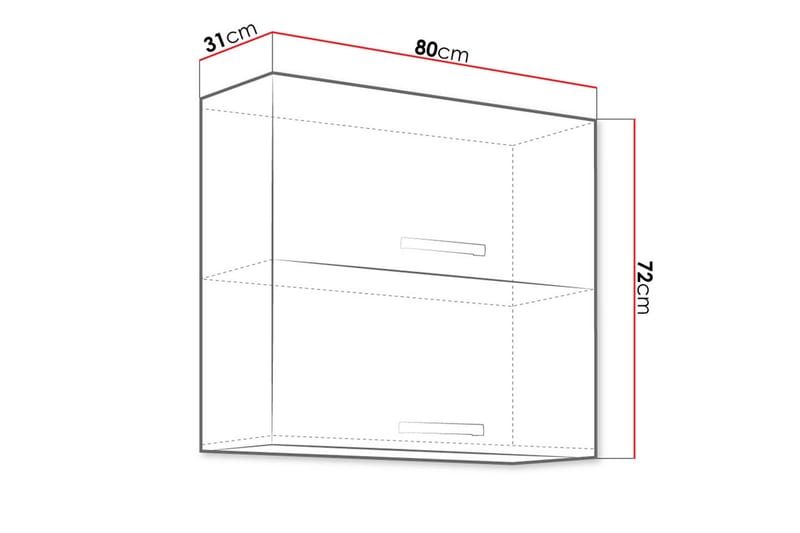 Bianco Veggskap 80x31x71,5 cm - Oppbevaring - Skap - Oppbevaringsskap