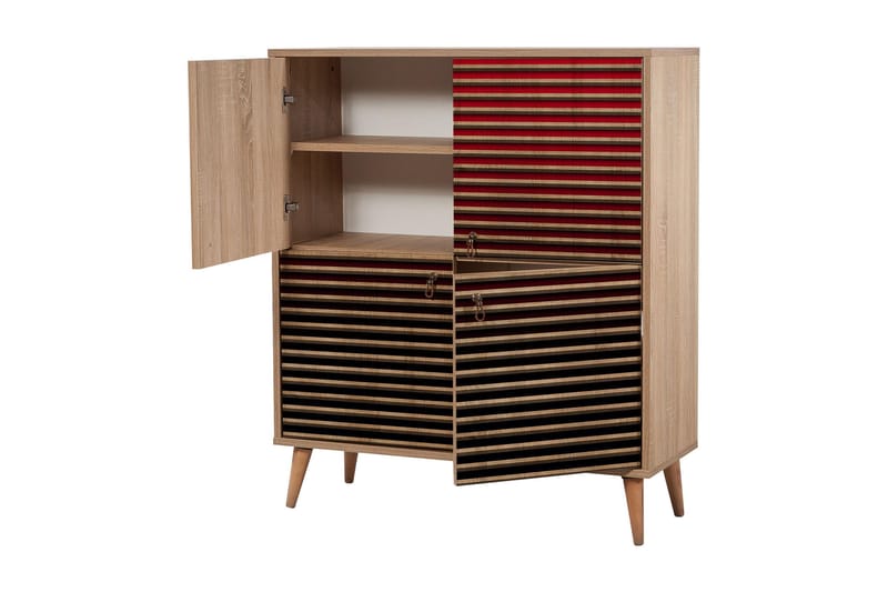 Brokind Oppbevaringsskap 111 cm - Brun/Rød - Oppbevaring - Skap - Oppbevaringsskap