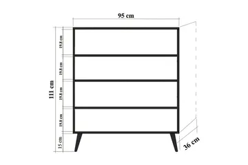 Brokind Oppbevaringsskap 111 cm - Lysebrun - Oppbevaring - Skap - Oppbevaringsskap