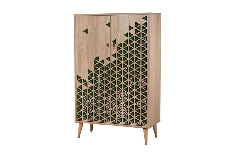 Brokind Oppbevaringsskap 80 cm, Brun/Grønn