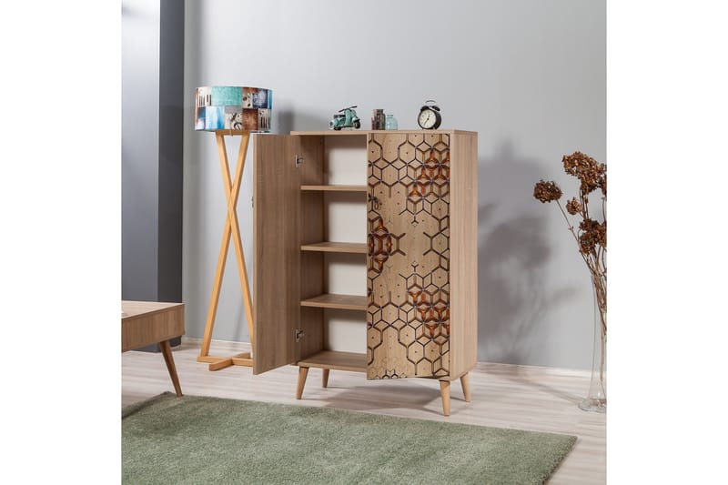Brokind Oppbevaringsskap 80 cm - Brun/Svart/Eik/Grå - Oppbevaring - Skap - Oppbevaringsskap