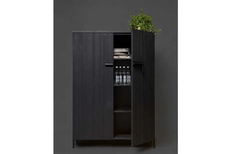 Bruut Oppbevaringsskap 100 cm - Svart Furu - Oppbevaring - Skap - Oppbevaringsskap