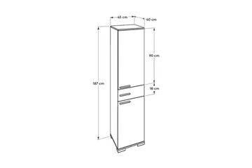 Byrå Vit högglans - Oppbevaring - Skap - Oppbevaringsskap