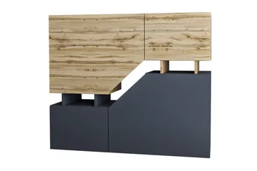 Carbost Highboard Anthracite - Oppbevaring - Skap - Oppbevaringsskap