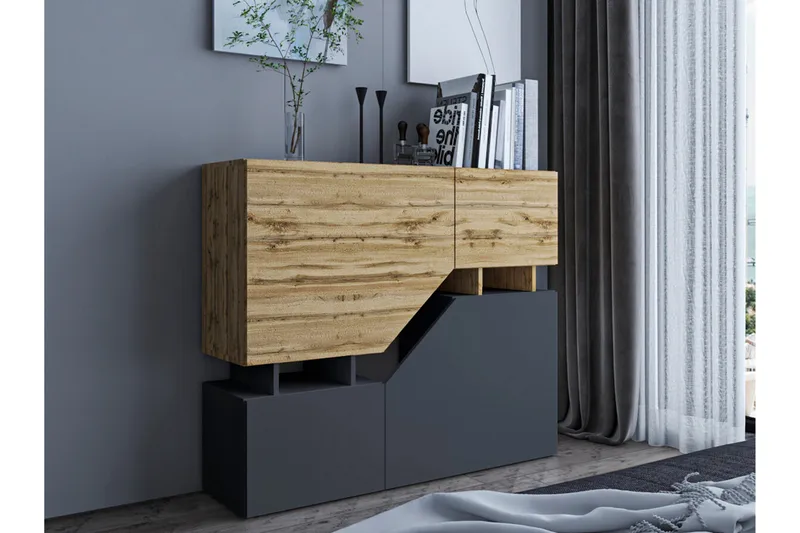 Carbost Highboard NO_BRAND Anthracite - Oppbevaring - Skap - Oppbevaringsskap