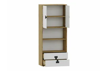 Castlebay Highboard Grey High Gloss - Oppbevaring - Skap - Oppbevaringsskap
