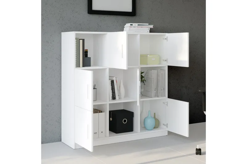 Celtigar Highboard 38x120 cm - Hvit - Oppbevaring - Skap - Oppbevaringsskap