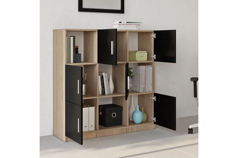 Celtigar Highboard 38x120 cm - Natur/Svart - Oppbevaring - Skap - Oppbevaringsskap