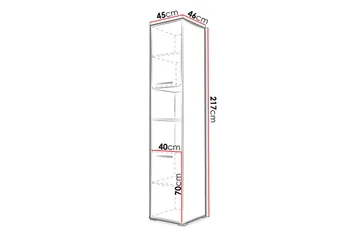 Concept Pro oppbevaringsskap 45x46x217 cm - Oppbevaring - Skap - Oppbevaringsskap