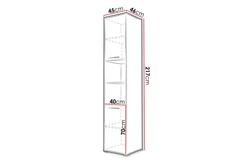 Concept Pro oppbevaringsskap 45x46x217 cm - Oppbevaring - Skap - Oppbevaringsskap