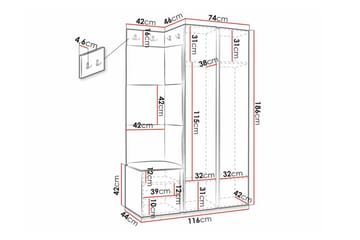 Dunvegan Highboard Black - Oppbevaring - Skap - Oppbevaringsskap