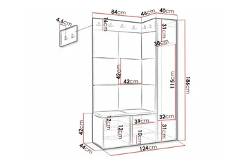 Dunvegan Highboard Black - Oppbevaring - Skap - Oppbevaringsskap