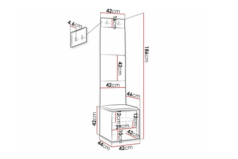 Dunvegan Highboard Black - Oppbevaring - Skap - Oppbevaringsskap