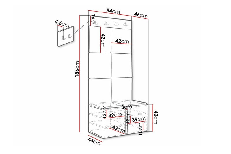 Dunvegan Highboard Black - Oppbevaring - Skap - Oppbevaringsskap