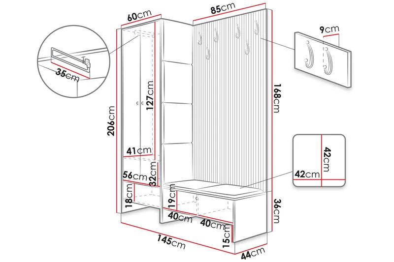 Dunvegan Highboard Black - Oppbevaring - Skap - Oppbevaringsskap
