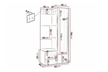 Dunvegan Highboard Black - Oppbevaring - Skap - Oppbevaringsskap