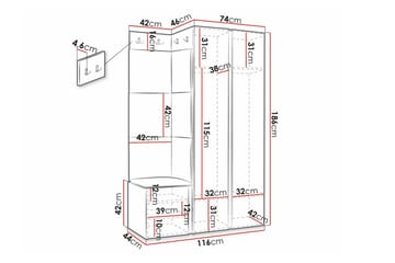 Dunvegan Highboard Black - Oppbevaring - Skap - Oppbevaringsskap