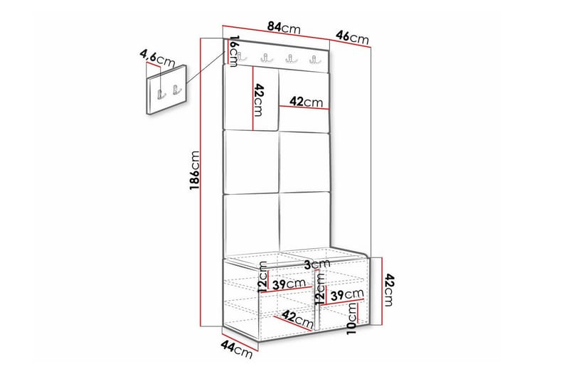 Dunvegan Highboard Black - Oppbevaring - Skap - Oppbevaringsskap
