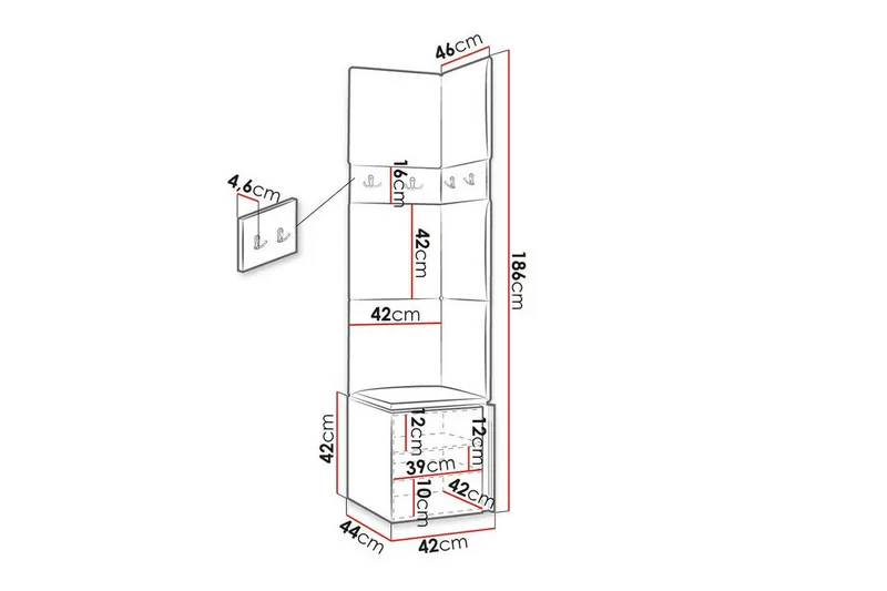 Dunvegan Highboard Black - Oppbevaring - Skap - Oppbevaringsskap