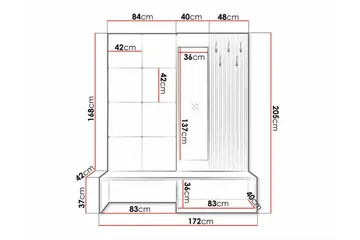 Dunvegan Highboard Black - Oppbevaring - Skap - Oppbevaringsskap