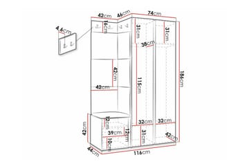 Dunvegan Highboard Black - Oppbevaring - Skap - Oppbevaringsskap