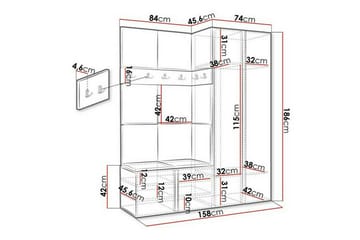 Dunvegan Highboard Brown - Oppbevaring - Skap - Oppbevaringsskap