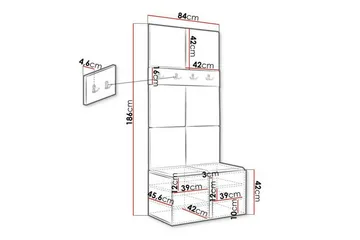 Dunvegan Highboard Brown - Oppbevaring - Skap - Oppbevaringsskap